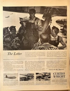 Curtiss Commandos Curtiss Wright Air Transport WWII Era 1944 Vintage Print Ad - Bild 1 von 1
