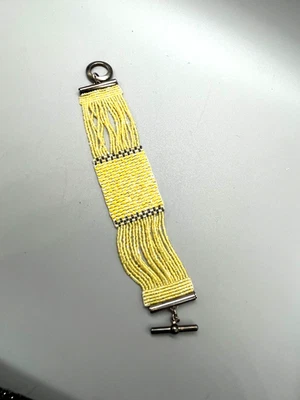 Pulsera Miriam Ensalada Amarillo y Gris Micro Cuentas Vidrio Cuentas Foto 1 de 4