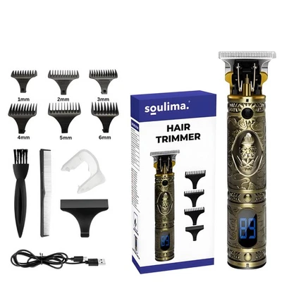 SOULIMA Haarschneider Bart Rasierer Trimmer Profi Haarschneidemaschine Clipper Hair Akku