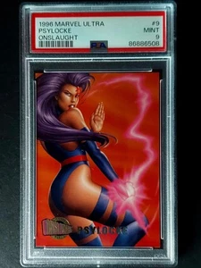 PSA 9 ๐ฅ 1996 Marvel Ultra Onslaught #9 Psylocke (POP 3) - Picture 1 of 2