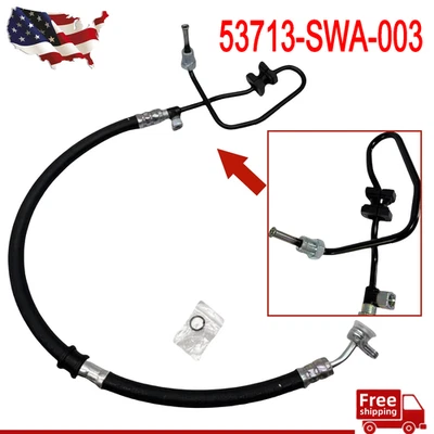 53713-SWA-003 Power Steering Pressure Hose Pipe Fit For 2007-2011 Honda CRV 2.4L - Imagem 1 de 4
