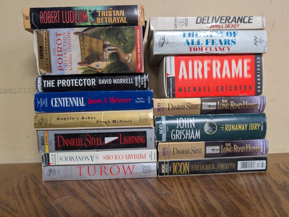 Audio Books Novels Detective Crime Action Mystery Cassette Tape - 15 Book Lot - Image 1 of 3