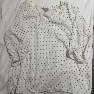 Бас женщин три четверти рукав с белый черный горошек размер XL - Изображение 1 из 4