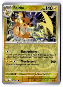Raichu Reverse Holo Uncommon SV02: Paldea Evolved 064/193 NM - Picture 1 of 2