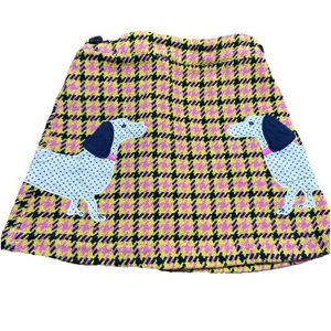 Mini Boden Minirock Hahnentrittmuster Weiner Hund Applikation 4-5 Jahre - Bild 1 von 4