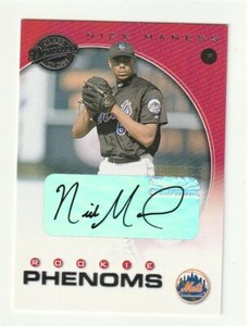 Nick Maness 2001 Donruss Class Rookie Phenoms Auto 093/625 Mets