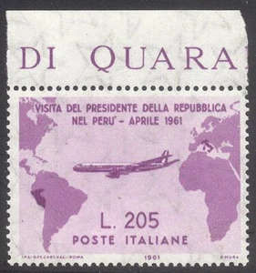 ITALY #834a SCARCE MInt NH - 1961 205 l Rose Lilac (Color Error) - Picture 1 of 1