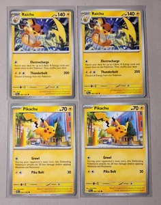 2x Raichu 064/193 & 2x Pikachu 062/193 Pokemon card SV Paldea Evolved NM - Picture 1 of 1