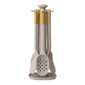 Bellissimo set di utensili da cucina in silicone 6 pezzi con ripiano girevole di Drew - Foto 1 di 7