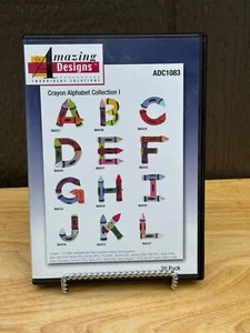 Amazing Designs Crayon Alphabet Collection I Embroidery CD ADC1083 - Picture 1 of 4