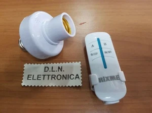 TERMINATO.PORTALAMPADA E27 WIRELESS 1 CANALE TELECOMANDO CASA GIARDINO UFFICIO - Picture 1 of 1