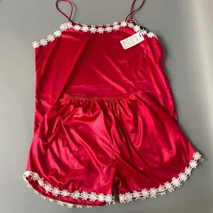 ZHXGARN Sleepwear, Women’s Pajama Set, Halter Vest and Shorts, Ice Silk Fabric - Picture 1 of 5