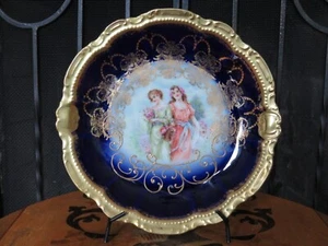 Porzellanfabrik Moschendorf PM Bavaria Flora Maidens Decorative Plate 1895-1910 - Picture 1 of 10