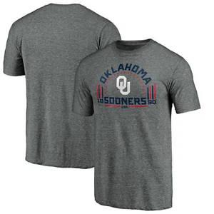 Men's Heathered Gray Oklahoma Sooners Team Freedom Tri-Blend T-Shirt - Picture 1 of 3