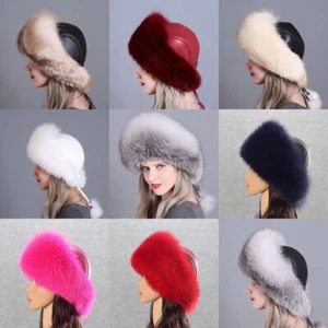 100% Rex Fuchspelz Beanie Mützen mit Echtpelzmütze Winter Echtpelzmützen Geschenk - Bild 1 von 25