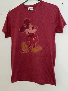 Retro Disney Parks Mickey Mouse Reddish TEE T SHIRT Chest Size 18 - Picture 1 of 3