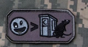 MSM Crazier Than A Crap House Rat Morale Patch SWAT Velcr0 NAVY ARMY MARINES - Picture 1 of 1
