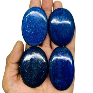 Lotto 4 pezzi pietre preziose cabochon sfuse non trattate lapislazzuli naturali 53-61 mm - Foto 1 di 10