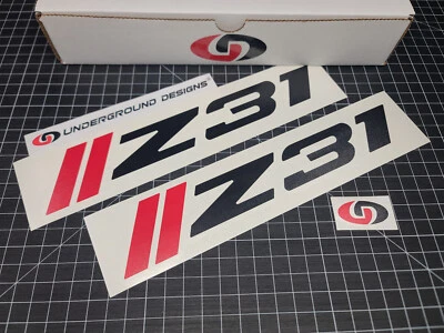 Z31 Decals (2pk) Racing Hash Stripe Accent Stickers Fits 1983-1989 Nissan 300ZX - Image 1 of 2