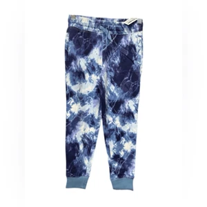 NWT - Old Navy Girls Blue White Tie Dye Joggers Sweatpants - Size Medium/8 - Picture 1 of 4
