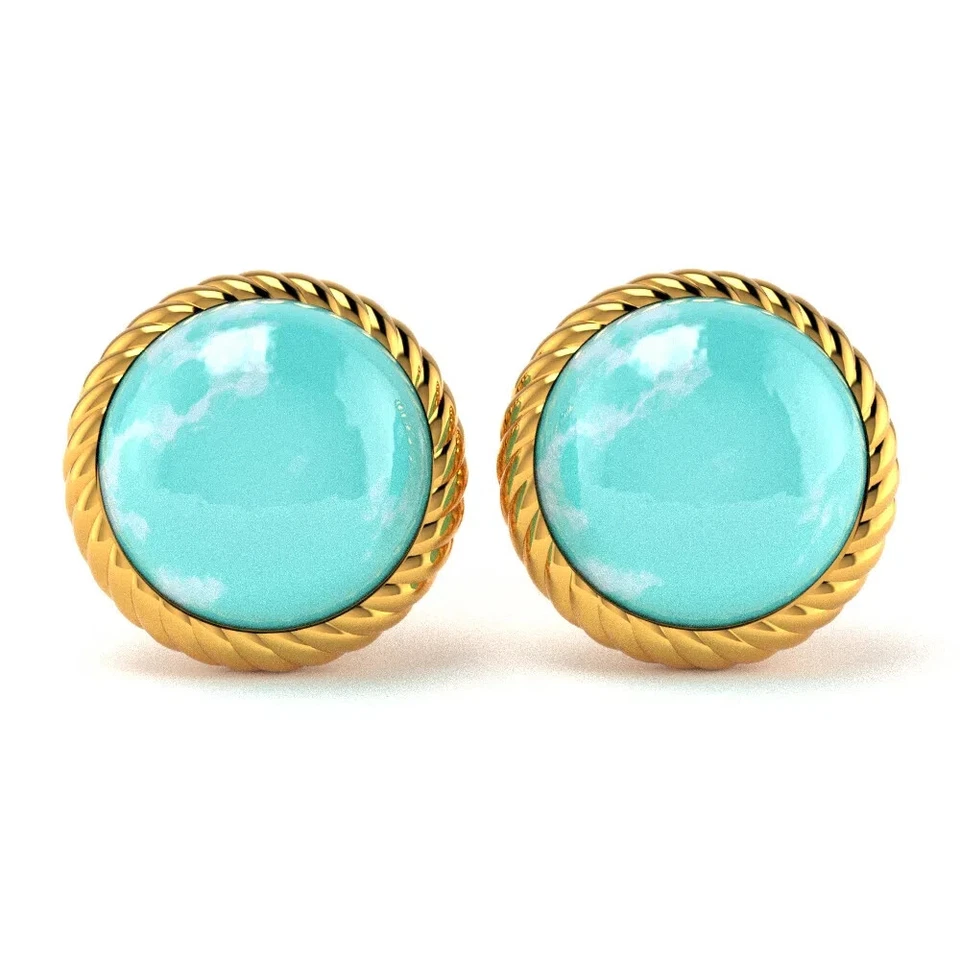 Orecchini Lirimy Stone Amazzonite - Argento 925 - Immagine 1 di 4