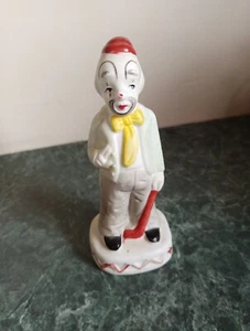 Vintage Capodimonte Porcelain Figurine Clown 5.5" Hobo With Red Stick - Picture 1 of 5