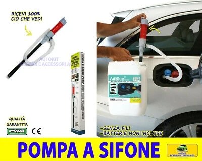 CORA Travaso liquidi pompa aspiratore aspira acqua olio benzina diesel gasolio per in