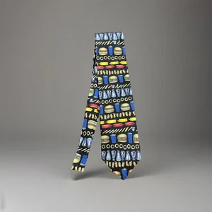 Carter & Holmes 100% Silk Necktie Burgers Fries Milkshakes Ketchup Mustard - Picture 1 of 5