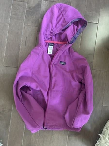 Patagonia Girls Jacket Small 8 Wind Or Rain Jacket Amaranth Pink - Picture 1 of 3