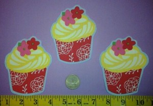 New Big cupcakes Iron-ons Fabric Appliques Iron-ons