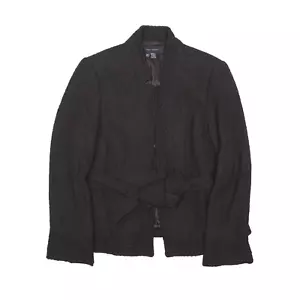 ZARA WOMAN Knitted Blazer Jacket Brown Wool Womens M - Picture 1 of 6