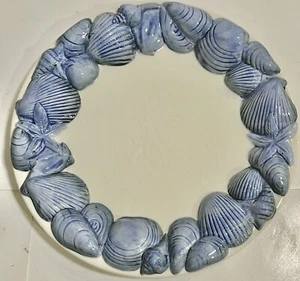 LA DOLCE VITA JJG Designs blau geprägt Muschel Kollektion 10" Teller - Bild 1 von 4