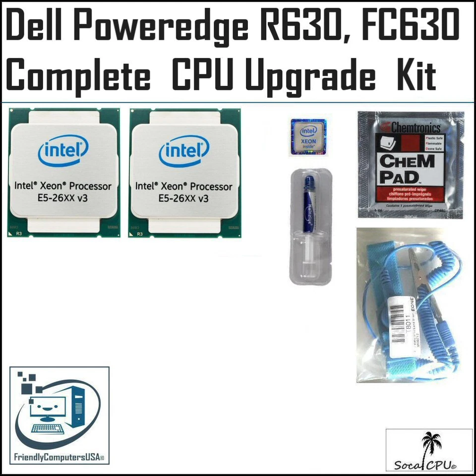 Dell Poweredge R630, FC630 Server CPU Processor Upgrade up to 36 Core  E5-2699v3 - Image 1 of 1