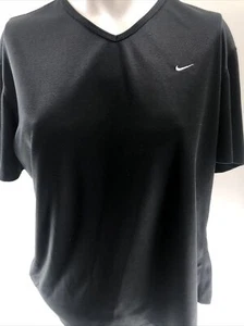 Nike Fit Dry Girls Youth T-Shirt Size Large 12-14 Black - Picture 1 of 7