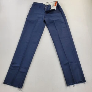 NEW RED KAP Work Utility Pants Navy Flat Front Raw Hem Men Size 32 - Picture 1 of 7