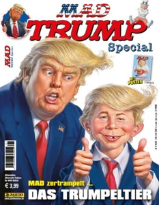 MAD SPECIAL: DONALD TRUMP tedesco QUADERNO SPECIALE 1 con poster PANINI edizione extra - Foto 1 di 1