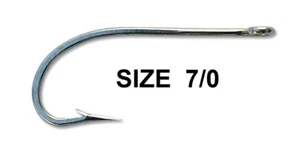 25 Mustad Classic O'Shaughnessy Fish Hooks 34091D Size 7/0 Duritan Open Eye - Picture 1 of 4