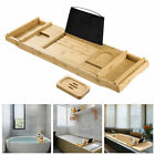 Bathtub Caddy Bamboo Bath Tub Rack Tray Bathroom Cloth Pad/Book/Tablet Holder