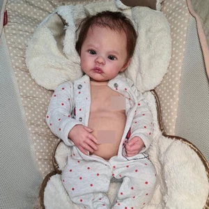 Full Silicone Vinyl Body 19In Lifelike Newborn Reborn Baby Girl Dolls Realistic - Picture 1 of 6