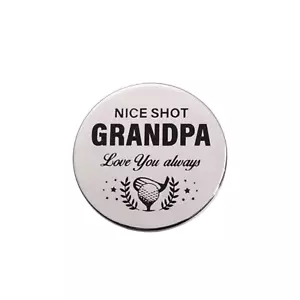 Nice Shot Grandpa Golf Ball Marker - Magnetic With Hat Clip-New! - Picture 1 of 3
