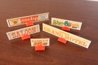 Lincoln Logs Lot 5 Vintage Roof Signs with Holders Double Sided