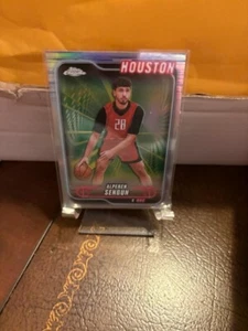 2024/25 TOPPS CHROME BASKETBALL ALPEREN SENGUN REFRACTOR CARD HOUSTON ROCKETS - Picture 1 of 2