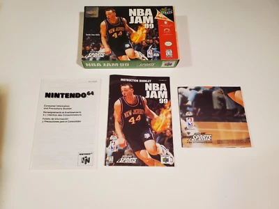 NBA Jam 99 (Nintendo 64 N64, 1998) ☆ BOX & MANUAL ☆ POSTER ☆ - Image 1 of 4