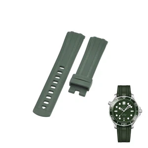 Correa de reloj de goma verde de 20 mm para Seamaster Diver 210.32.42.20.10.001 - Imagen 1 de 7