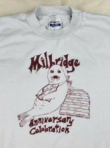 Vintage Milbridge Maine Ocean Seal Fishing T Shirt USA Single Stitch L 80s RARE - Picture 1 of 12