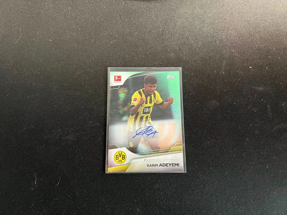 2022/23 Topps Bundesliga Jade Edition Autograph #BCA-KA Karim Adeyemi - Image 1 of 2