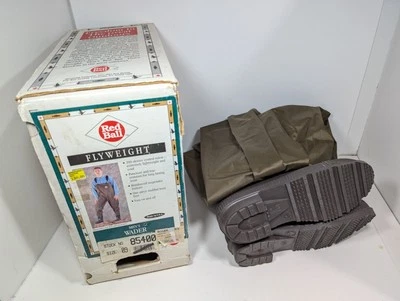 Red Ball Men’s Fishing Bib Wader Boots Sz 9 Brown Made In USA - Never Used - Image 1 of 4