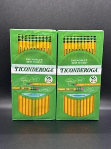 HB #2 weiche Bleistifte 96 Stück 2 Packungen, Holzmantel Bleistift, gelb, Ticonderoga - Bild 1 von 4