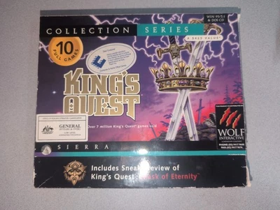 1999 King's Quest Collection Series Big Box PC CD-ROM 10 Games + Strat Guide - Image 1 of 4