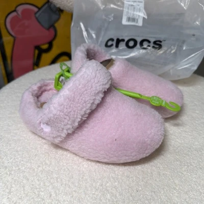 Children Unisex Slippers Crocs Kids Classic Cozzzy Pink Size C12 210856-6ZW - Image 1 of 4